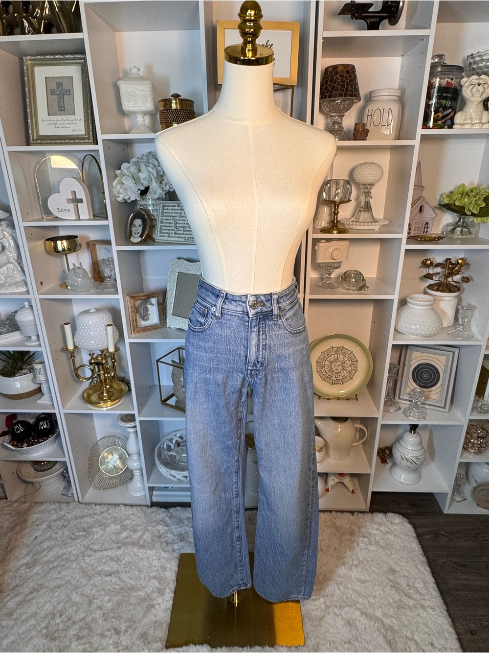 Madewell Curvy 90s Straight Light Blue High-Rise Wide-Leg Jeans